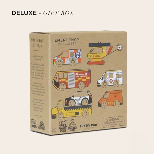 7 véhicules d'urgence en bois - Véhicules de jeu by Le Toy Van