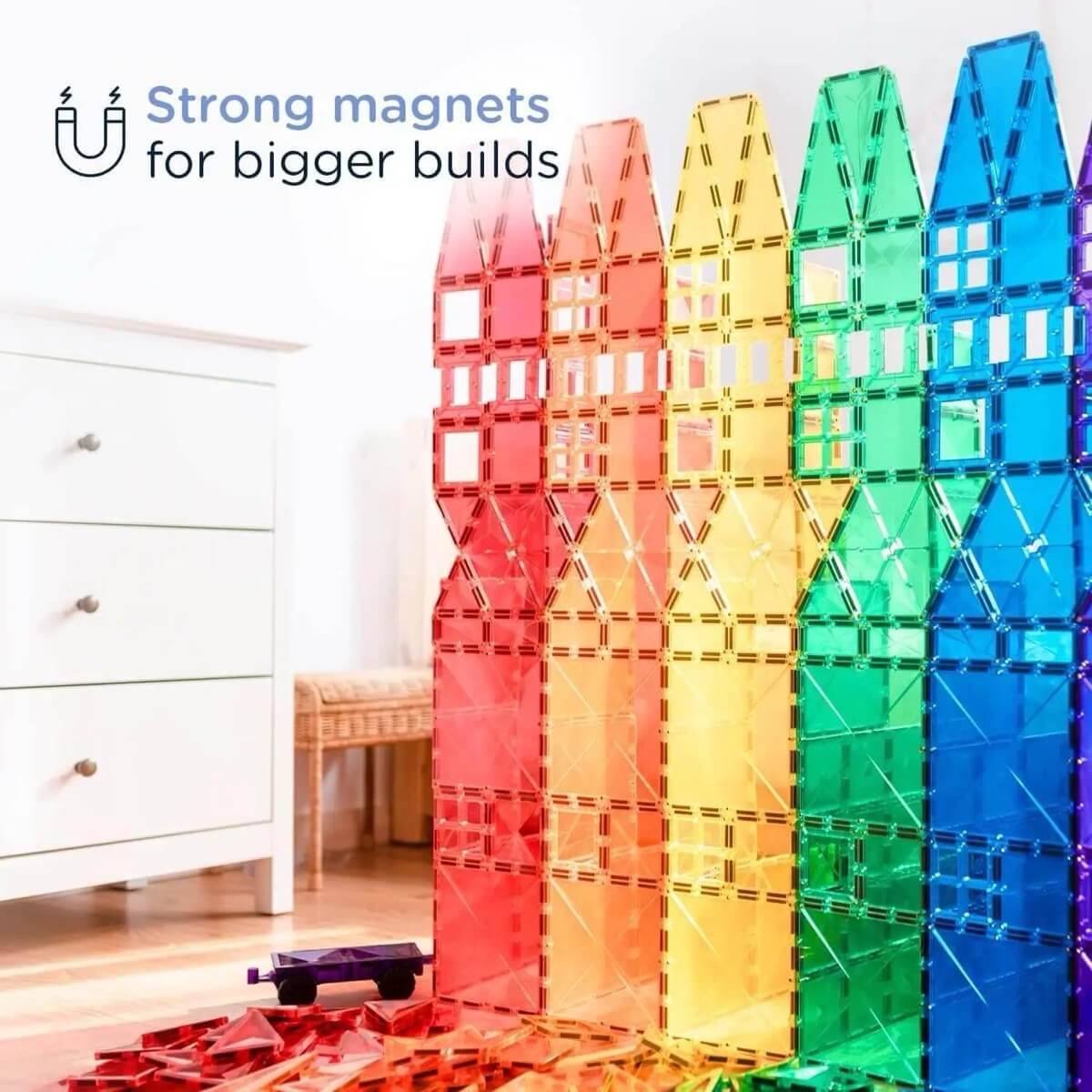 Tuiles magnétique Rainbow Mega Pack (212 pcs) - Jeux de construction by Connetix