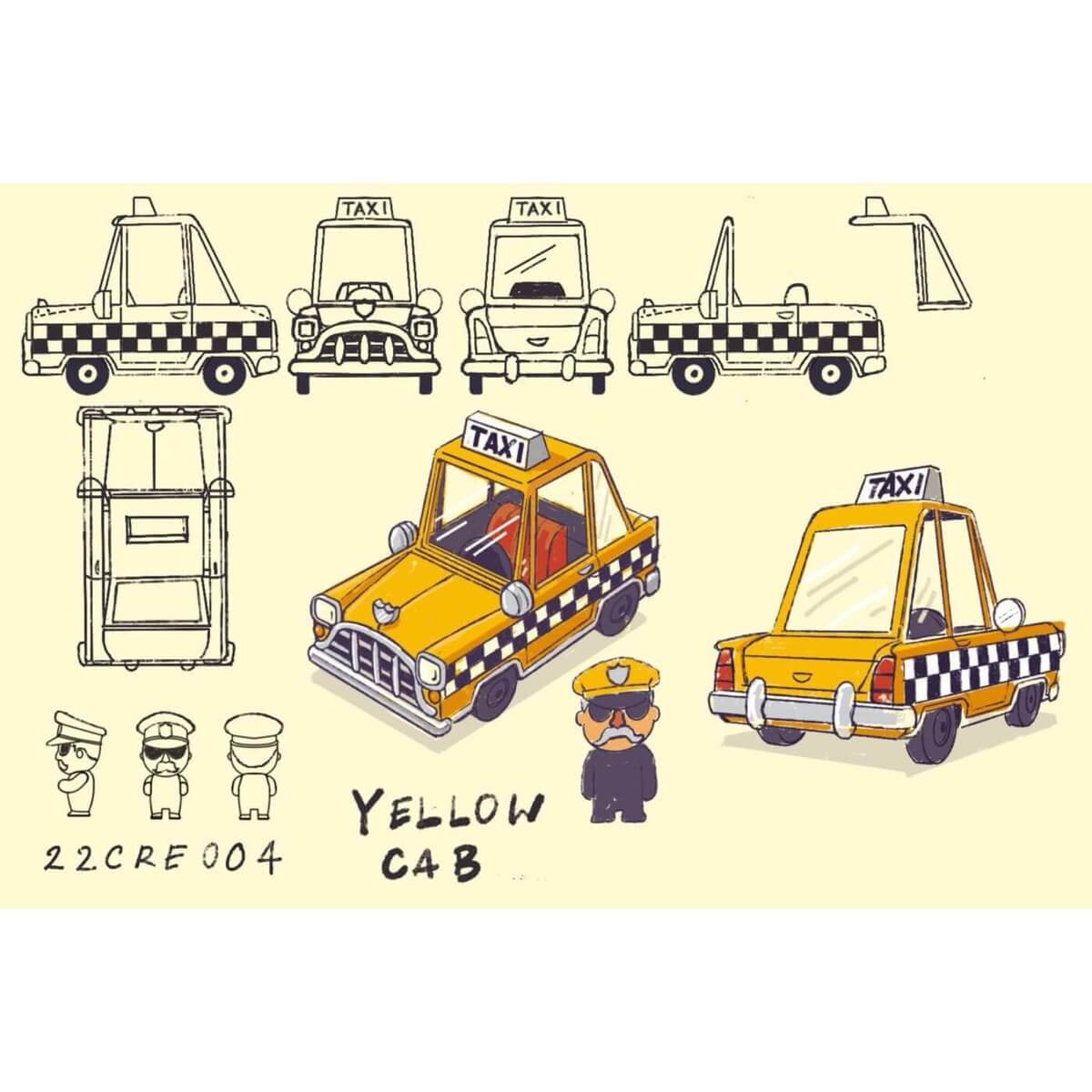 Voiture de ville Crazy Motors - Taxi Joe - Véhicules de jeu by Djeco