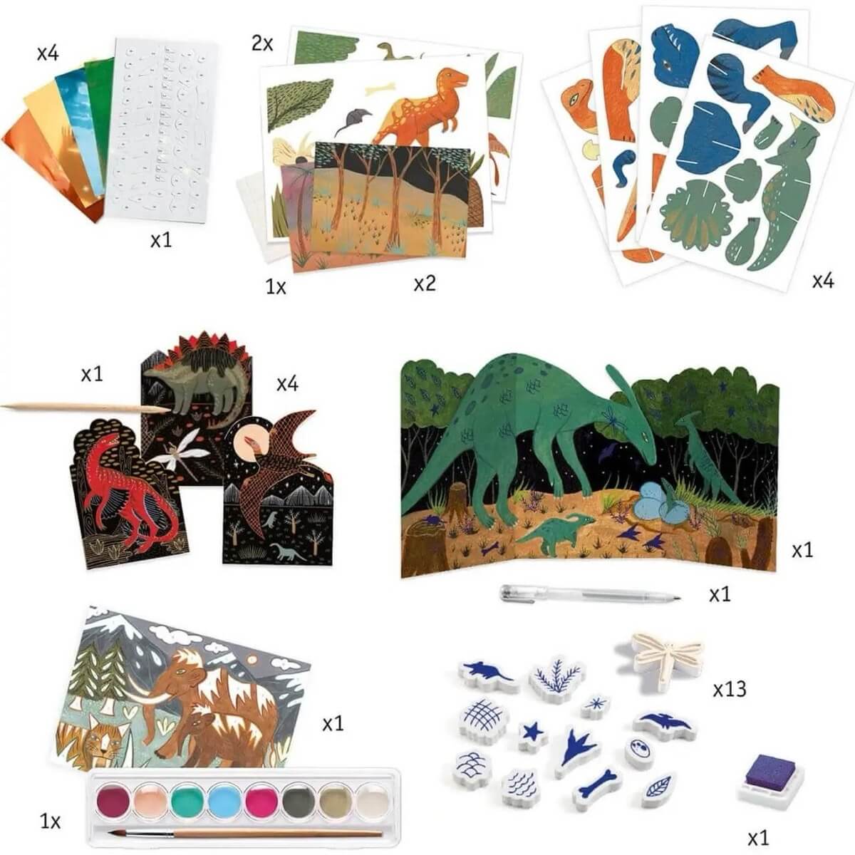 Coffret multi-bricolage - Monde des dinosaures - Art & bricolage by Djeco