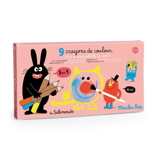 9 crayons de couleur 3-en-1 - Art & bricolage by Moulin Roty