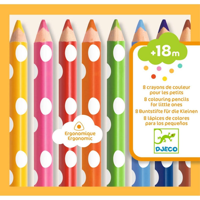8 first colouring pencils