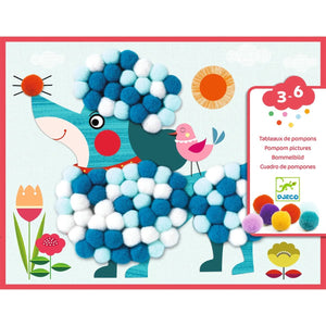 Pompom collage - Soft dogs to pet