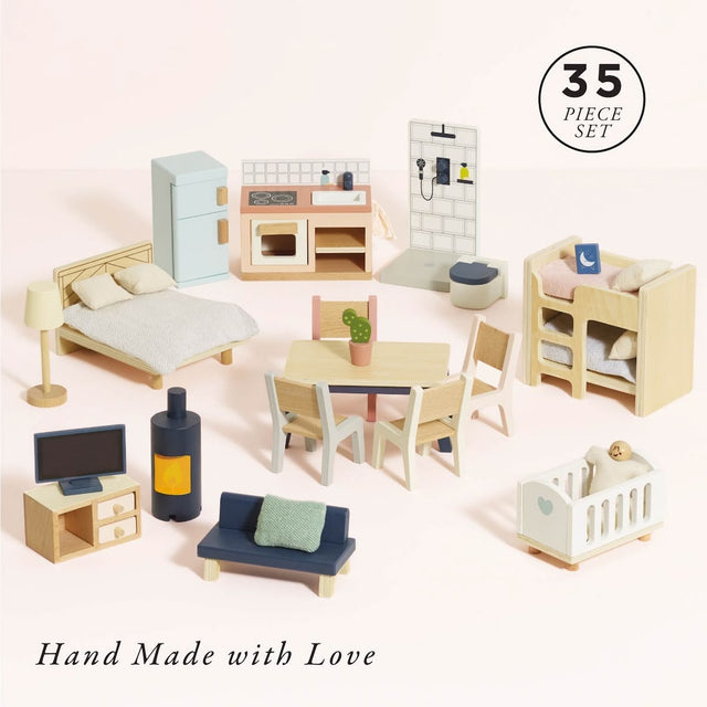 Mayberry Manor dollhouse bundle: furnished + family