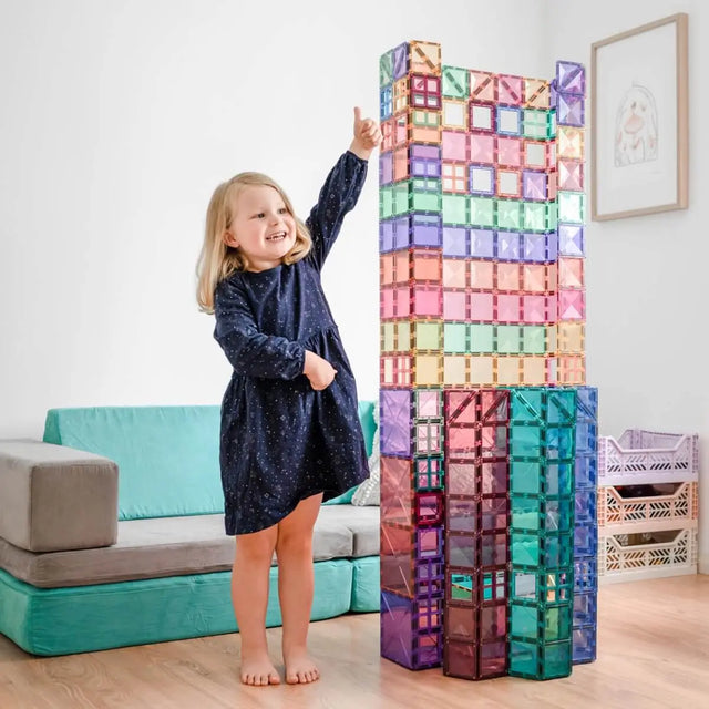Tuiles magnétiques Pastel Mega Pack (202 pcs) - Jeux de construction by Connetix