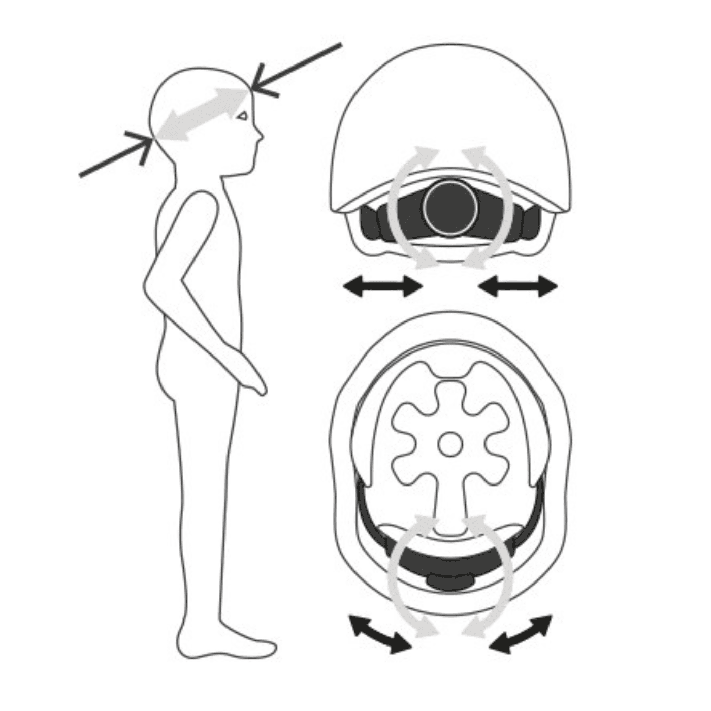 Casque ajustable (45–51 cm)