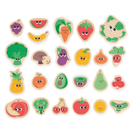Aimants - Fruits & légumes (24 pcs) - Jeux magnétiques by Janod