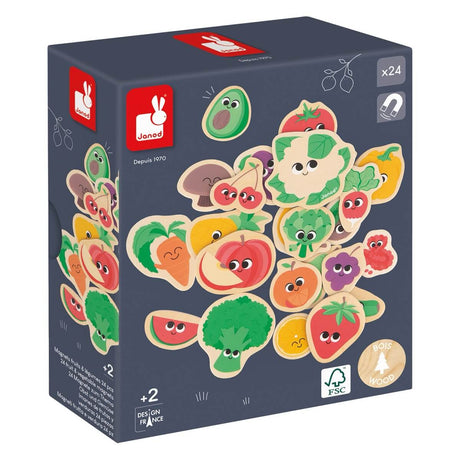 Aimants - Fruits & légumes (24 pcs) - Jeux magnétiques by Janod