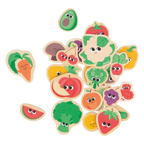 Aimants - Fruits & légumes (24 pcs) - Jeux magnétiques by Janod