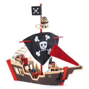 Bateau en bois Ze Pirat Boat Arty toys - Ensembles de jeu by Djeco