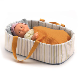 Berceau souple Blue Lines de poupée Pomea - Accessoires poupée by Djeco