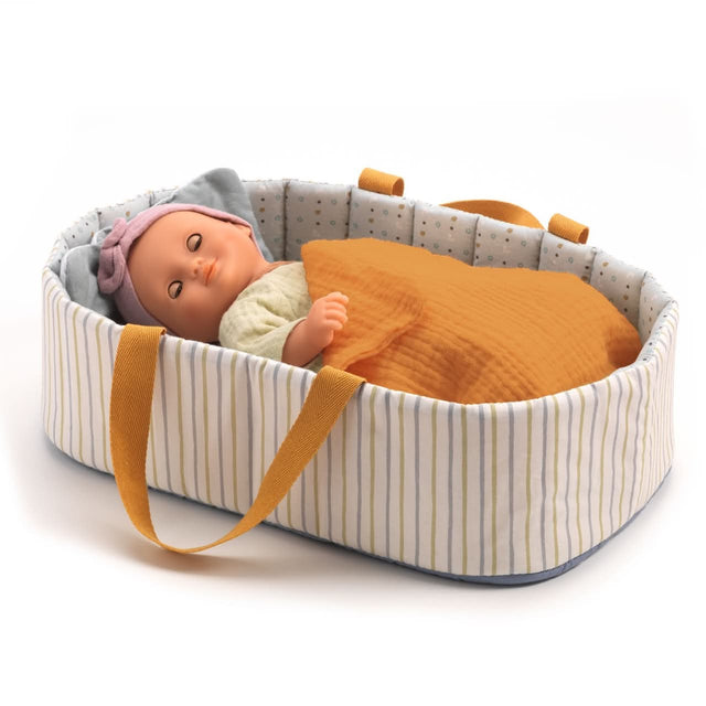 Berceau souple Blue Lines de poupée Pomea - Accessoires poupée by Djeco