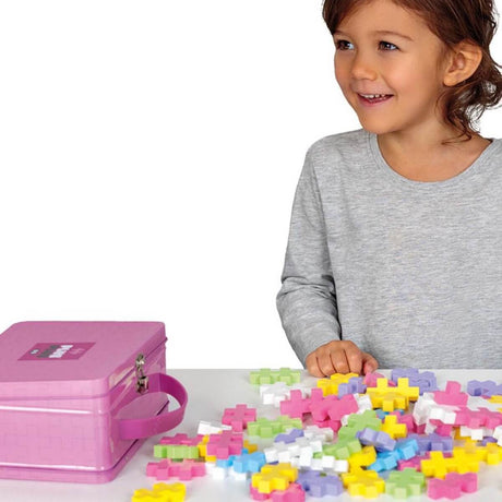 BIG Basic - Valise en métal Pastel (70 pcs) - Jeux de construction by Plus-Plus