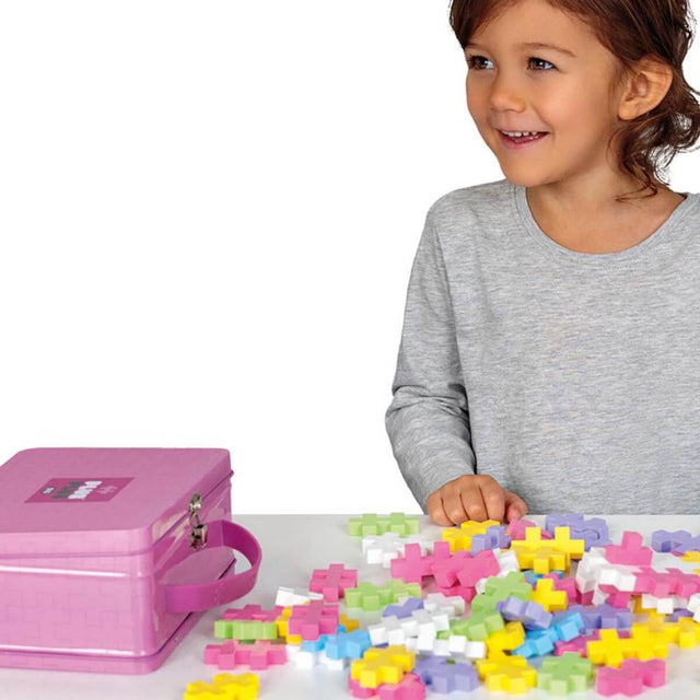 BIG Basic - Valise en métal Pastel (70 pcs) - Jeux de construction by Plus-Plus