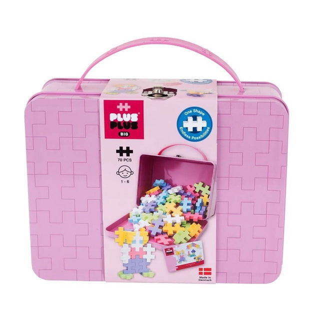 BIG Basic - Valise en métal Pastel (70 pcs) - Jeux de construction by Plus-Plus