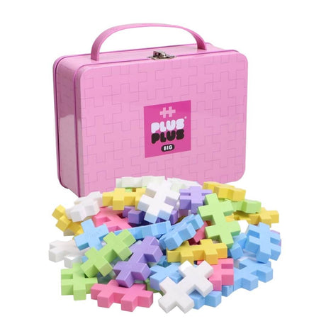 BIG Basic - Valise en métal Pastel (70 pcs) - Jeux de construction by Plus-Plus