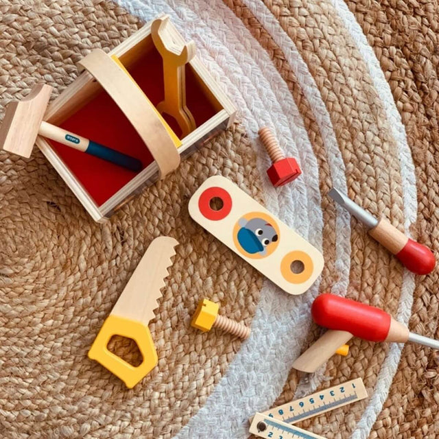 Boîte à outils en bois Minibrico-Jouets d'imitation-Djeco-Comme des Pirates