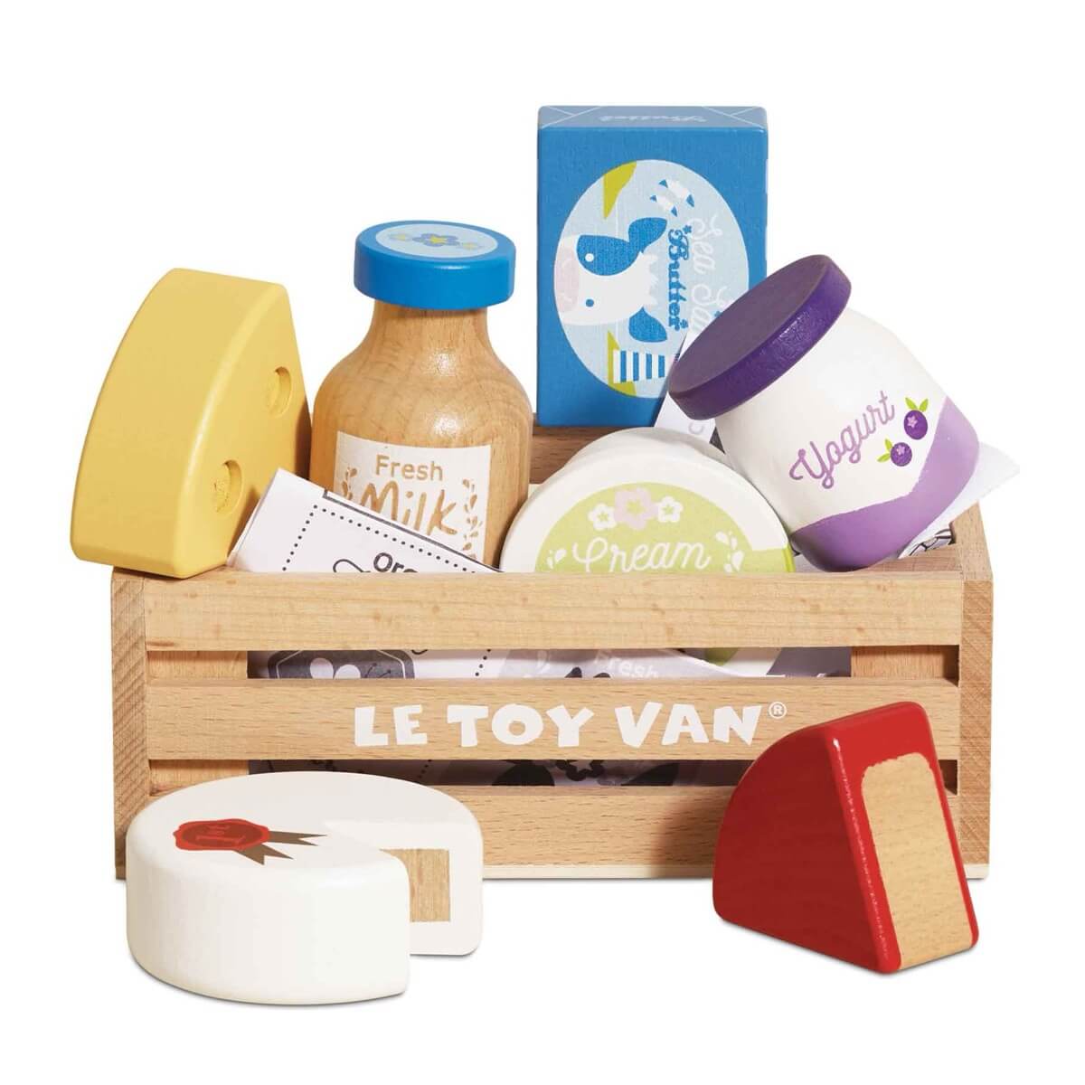 Caisse de fromage et produits laitiers du marché - Jouets d'imitation by Le Toy Van