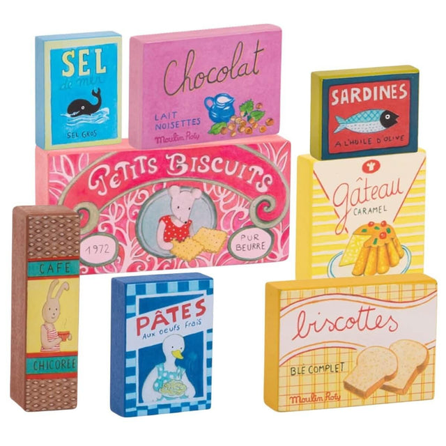 Caissette d'épicerie du garde-manger (9 pcs) - Jouets d'imitation by Moulin Roty