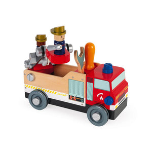 Camion de pompiers en bois Brico'Kids-Janod-Comme des Pirates