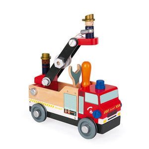 Camion de pompiers en bois Brico'Kids-Janod-Comme des Pirates