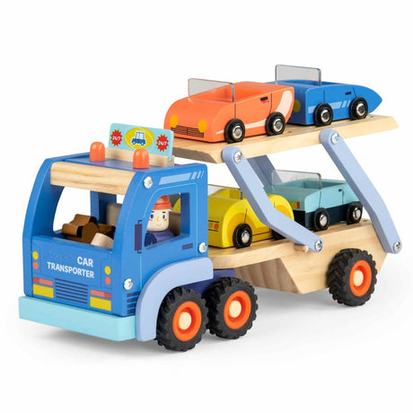 Camion de transport de voitures Avenue du Moulin - Véhicules de jeu by Moulin Roty