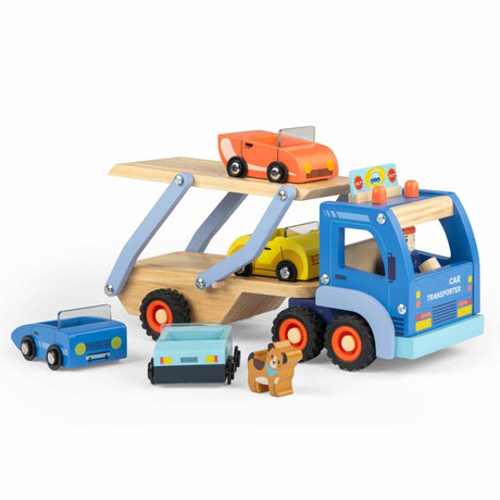 Camion de transport de voitures Avenue du Moulin - Véhicules de jeu by Moulin Roty