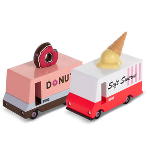 Duo sucré Candyvan: Camions à beignes + crème glacée