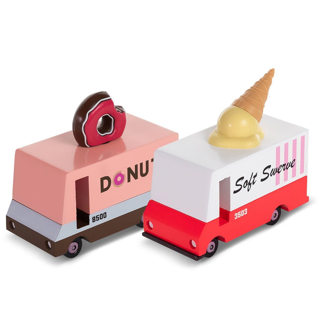 Duo sucré Candyvan: Camions à beignes + crème glacée