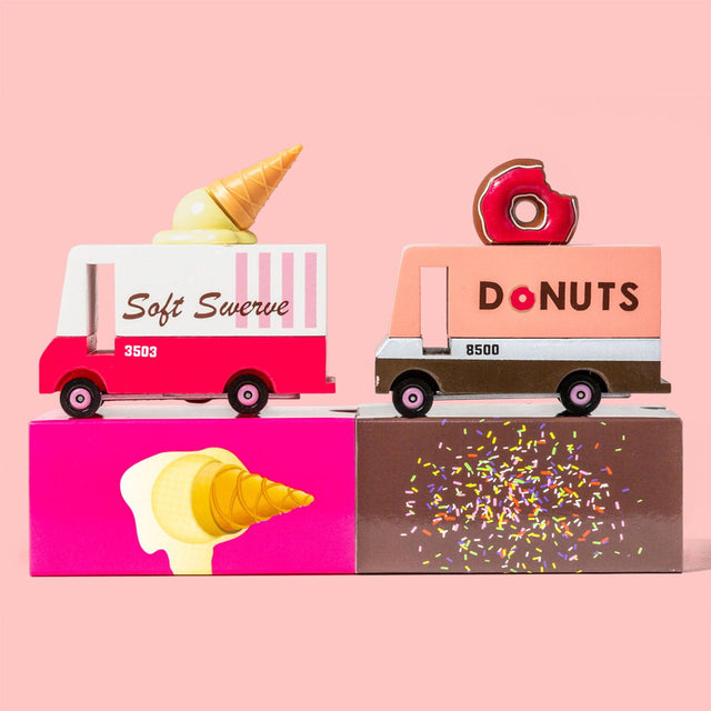 Duo sucré Candyvan: Camions à beignes + crème glacée