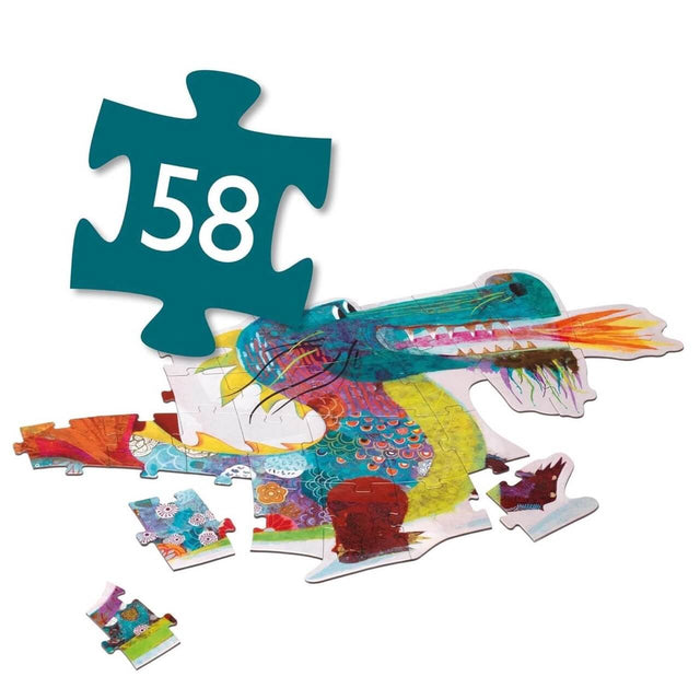 Puzzle géant Léon le dragon (58 pcs) - Casse-têtes by Djeco