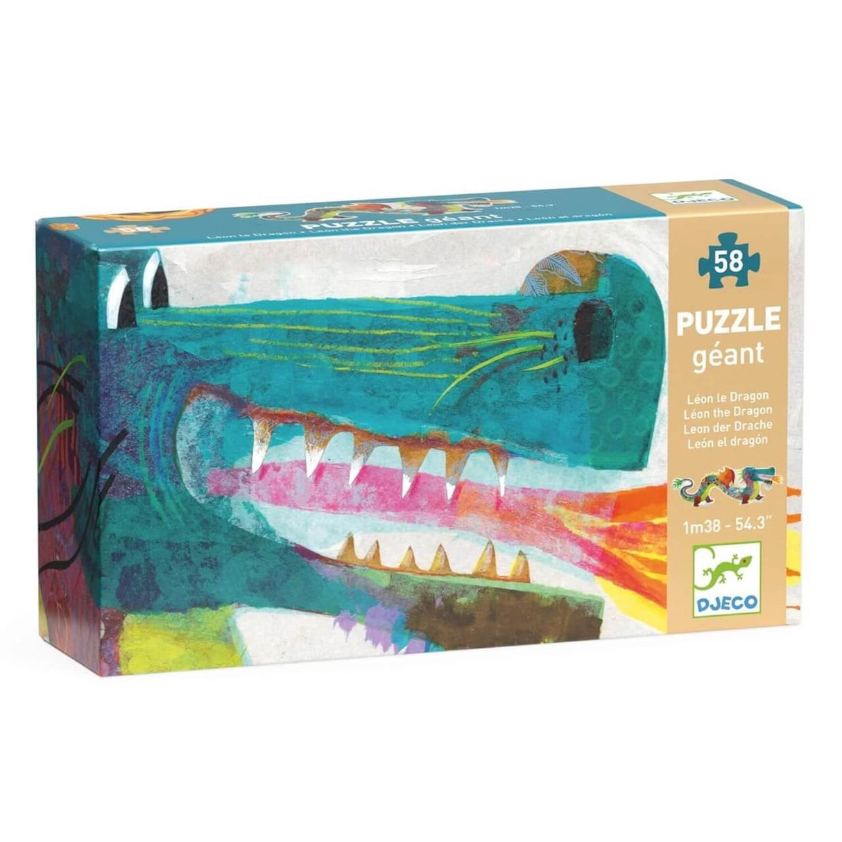 Puzzle géant Léon le dragon (58 pcs) - Casse-têtes by Djeco