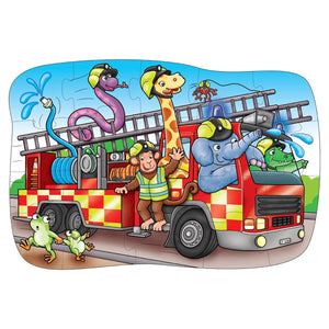 Casse-tête de plancher - Gros camion de pompiers (20 pcs)-Orchard Toys-Comme des Pirates