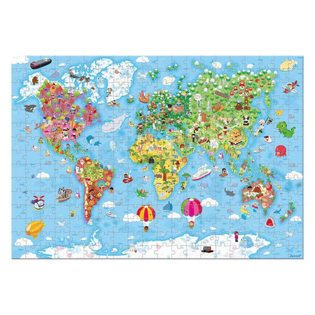 Puzzle géant - Monde (300 pcs) - Casse-têtes by Janod