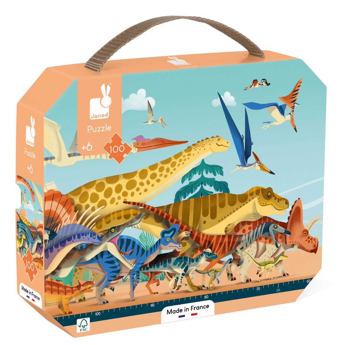 Casse-tête panoramique Dino (100 pcs)-Janod-Comme des Pirates