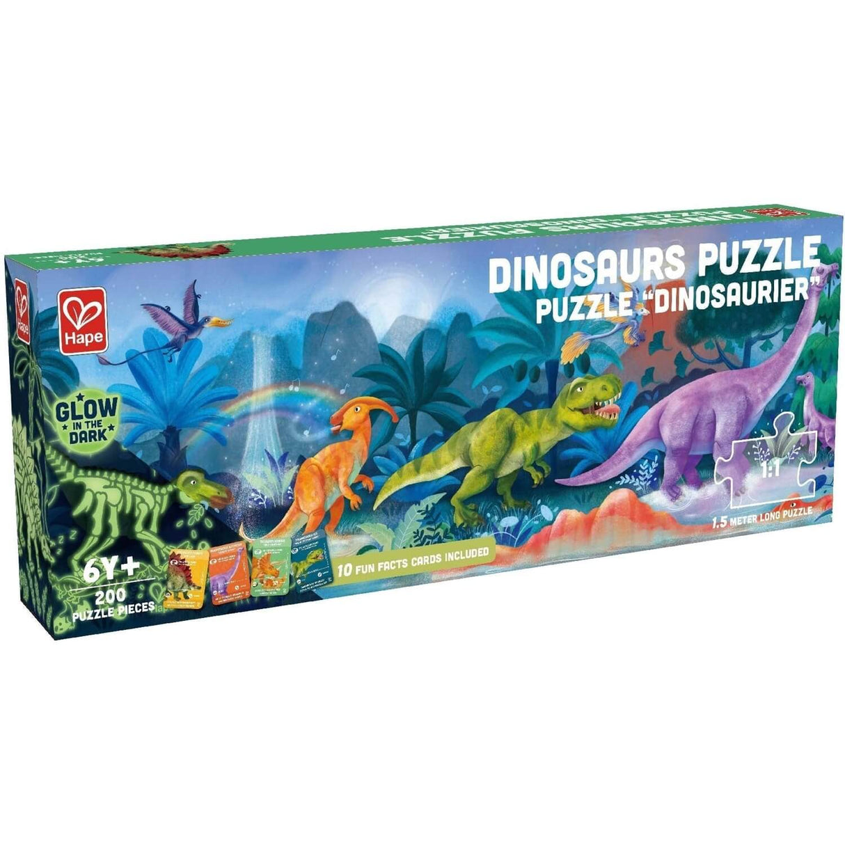 Casse-tête phosphorescent géant - Dinosaures (200 pcs)-Hape-Comme des Pirates