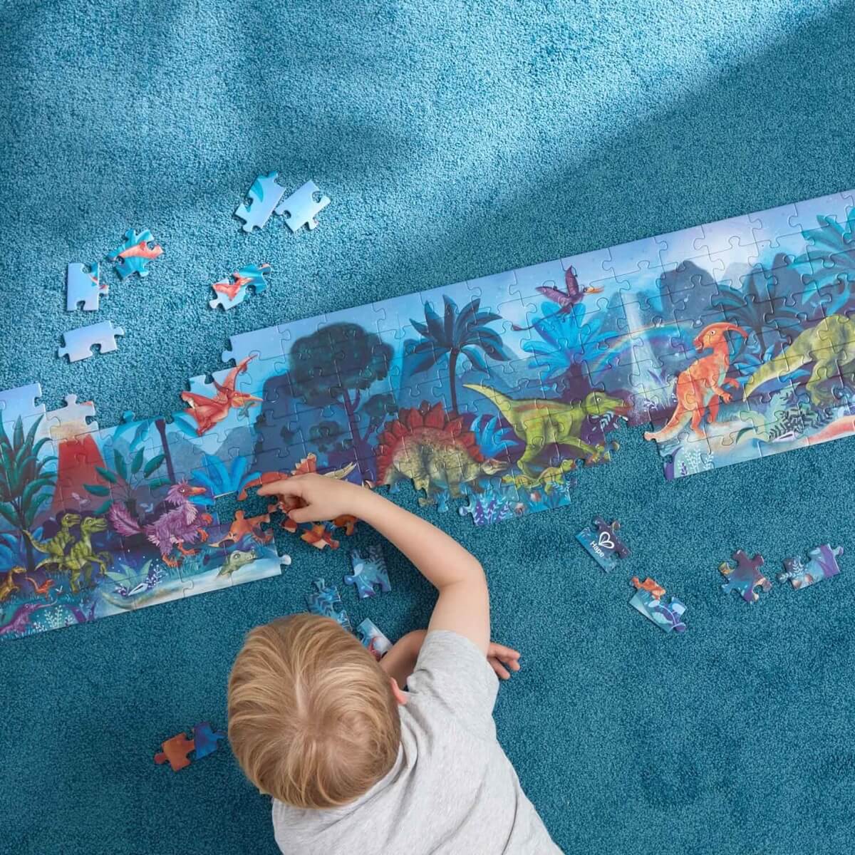 Ⓜ︎♪ Dinosaurs giant glow-in-the-dark puzzle (200 pcs) – Comme