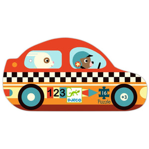 Casse-tête silhouette - Voiture de course (16 pcs) - Casse-têtes by Djeco