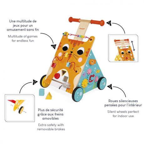 Chariot de marche multi-activités Chat - Trotteurs by Janod