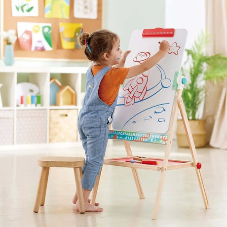 Chevalet pivotant et pliable Flip Flat avec craies + marqueurs - Art & bricolage by Hape