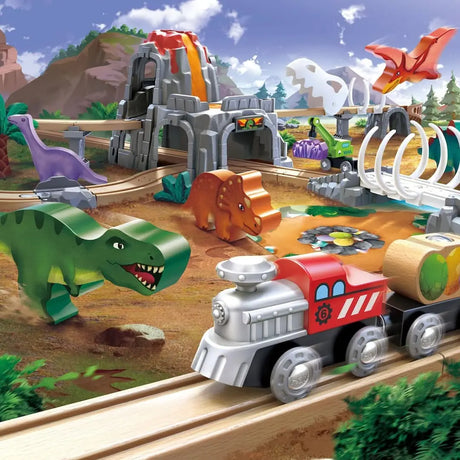 Circuit chemin de fer Jurassique (61 pcs) - Ensembles de jeu by Hape