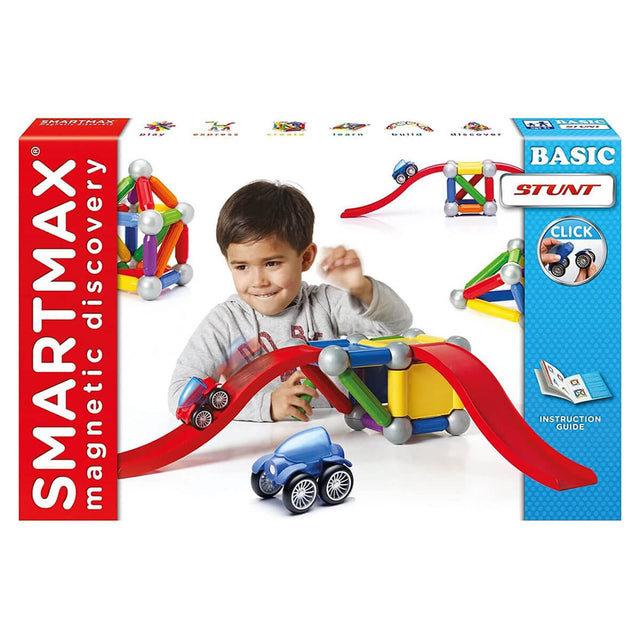 Circuit de voitures magnétique Basic Stunt (46 pcs) - Jeux de construction by SmartMax