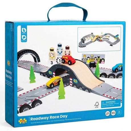 Circuit de course automobile Roadway Race Day-Ensembles de jeu-BigJigs-Comme des Pirates