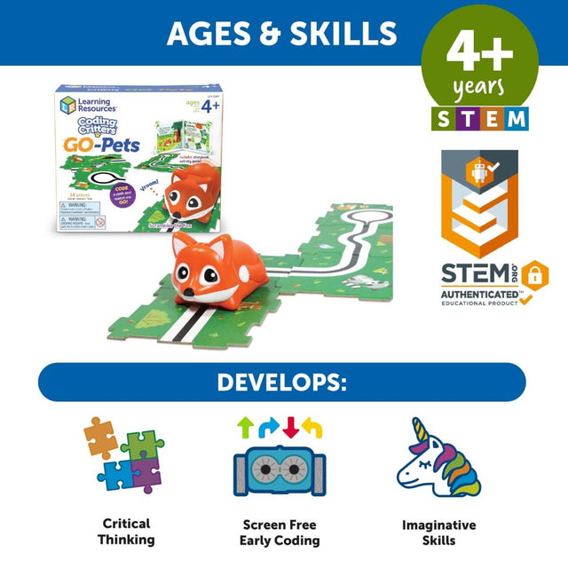 Coding Critters Go-Pets: Scrambles le renard - Jeux scientifiques by Learning Resources