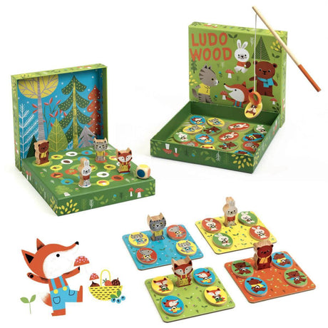 Coffret 4 jeux Ludo Wood-Djeco-Comme des Pirates