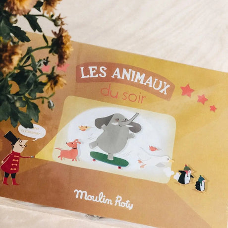 Coffret cinéma - Lampe à histoires des animaux du soir - Lampes à histoire by Moulin Roty