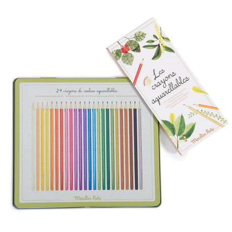 Coffret de 24 crayons aquarelles Jardin du Moulin - Art & bricolage by Moulin Roty