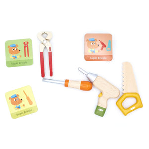 Coffret d'outils en bois Super Bricolo-Jouets d'imitation-Djeco-Comme des Pirates