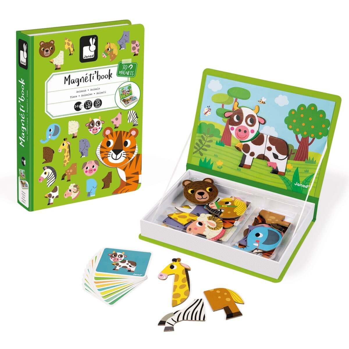 Coffret magnétique - Animaux (30 mcx)-Janod-Comme des Pirates