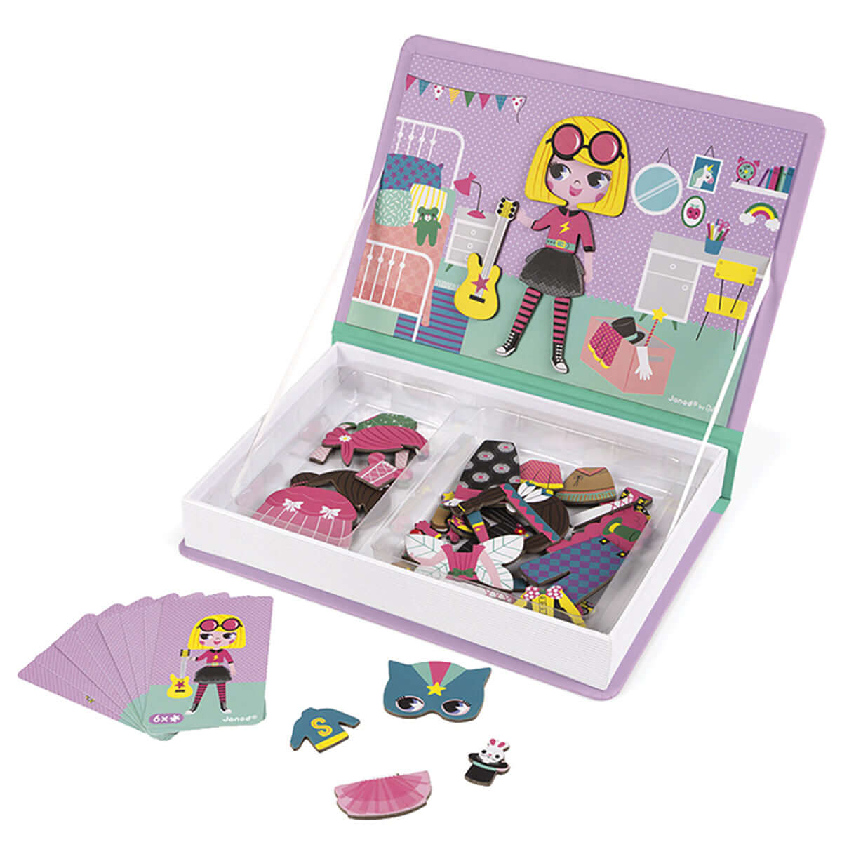 Coffret magnétique - Déguisement de filles (54 mcx)-Jeux magnétiques-Janod-Comme des Pirates